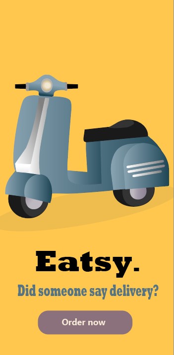 Adobe Illustrator - food delivery app front page